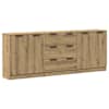 vidaXL puhvetkapid 3 tk Artisan tamm 60x30x70 cm insenerpuit