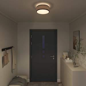 Stropní lampa s reflektory Černá 30 x 30 x 13,5 cm textil - obrázek 3