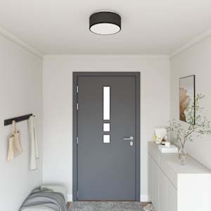 Stropna svetilka s središči Črna 30 x 30 x 13,5 cm blago