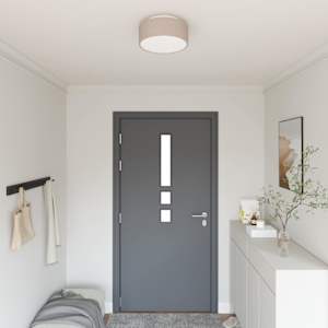 Stropna svetilka s središči Taupe 30 x 30 x 13,5 cm blago