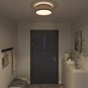 Stropní lampa s reflektory Černá 38 x 38 x 13,5 cm textil - obrázek 3