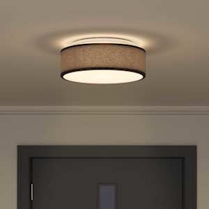 Stropní lampa s reflektory Černá 38 x 38 x 13,5 cm textil - obrázek 4