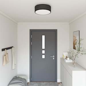 Stropna svetilka s središči Črna 38 x 38 x 13,5 cm blago