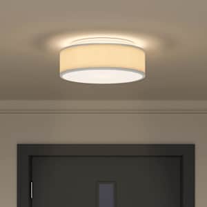 Stropní lampa s reflektory Šedá 38 x 38 x 13,5 cm textil - obrázek 4