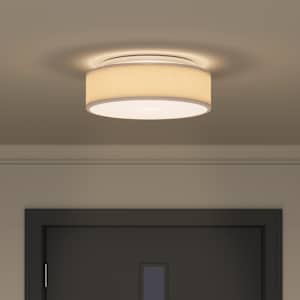 Stropní lampa s reflektory Taupe 38 x 38 x 13,5 cm textil - obrázek 4