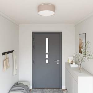 Stropní lampa s reflektory Taupe 38 x 38 x 13,5 cm textil - obrázek 1