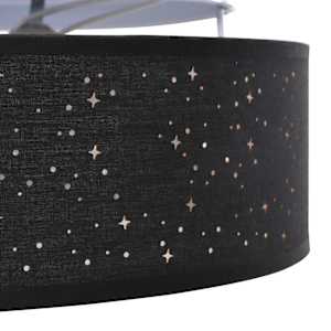 Stropní lampa s reflektory Černá 38 x 38 x 13,5 cm textil - obrázek 8