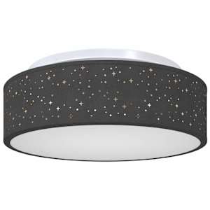 vidaXL Laelamp prožektoritega Must 38 x 38 x 13,5 cm kangas