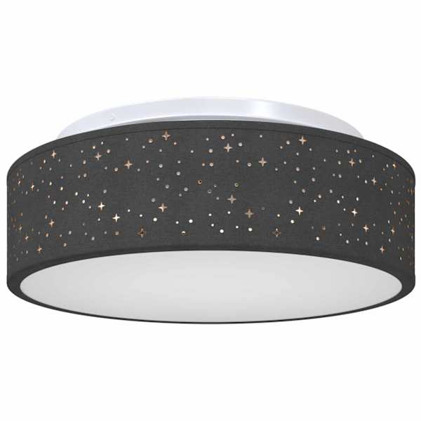 vidaXL Laelamp prožektoritega Must 38 x 38 x 13,5 cm kangas