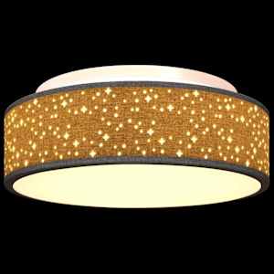 Stropní lampa s reflektory Černá 38 x 38 x 13,5 cm textil - obrázek 11