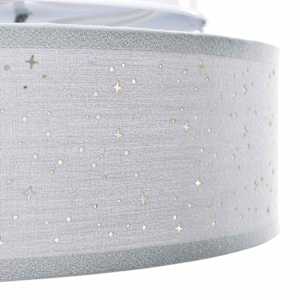 Stropní lampa s reflektory Šedá 38 x 38 x 13,5 cm textil - obrázek 8