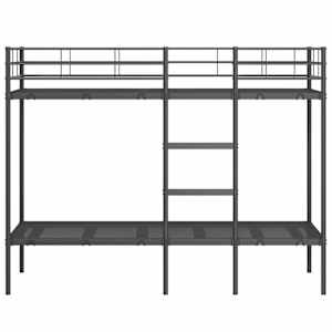 Patrová postel bez matrace černá 75x190 cm ocel - obrázek 5