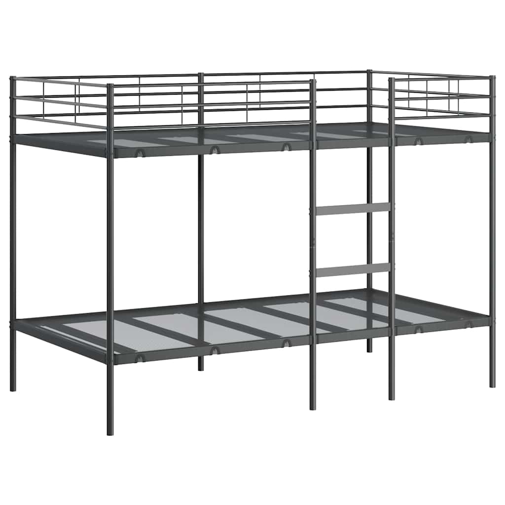 vidaXL Patrová postel bez matrace černá 100x200 cm ocel