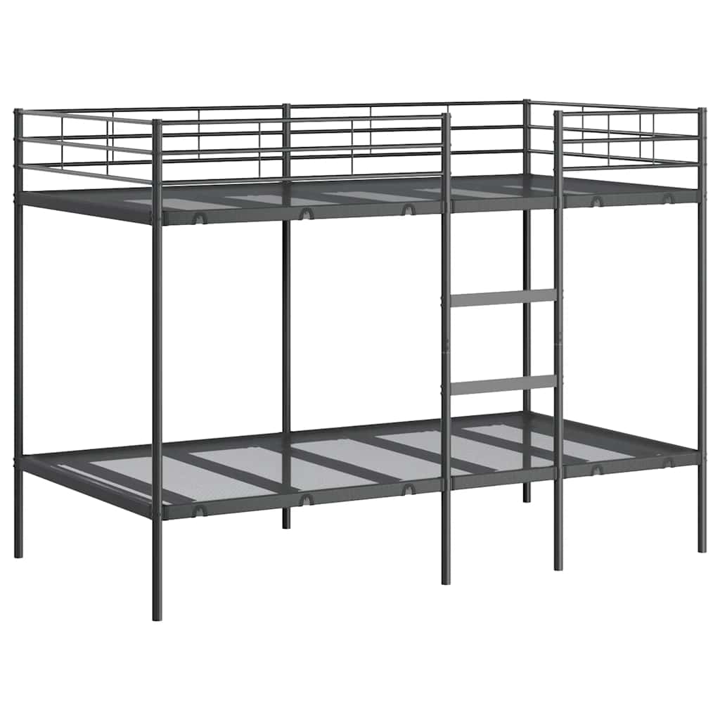 vidaXL Stapelbed zonder matras 107x203 cm staal zwart, foto 3