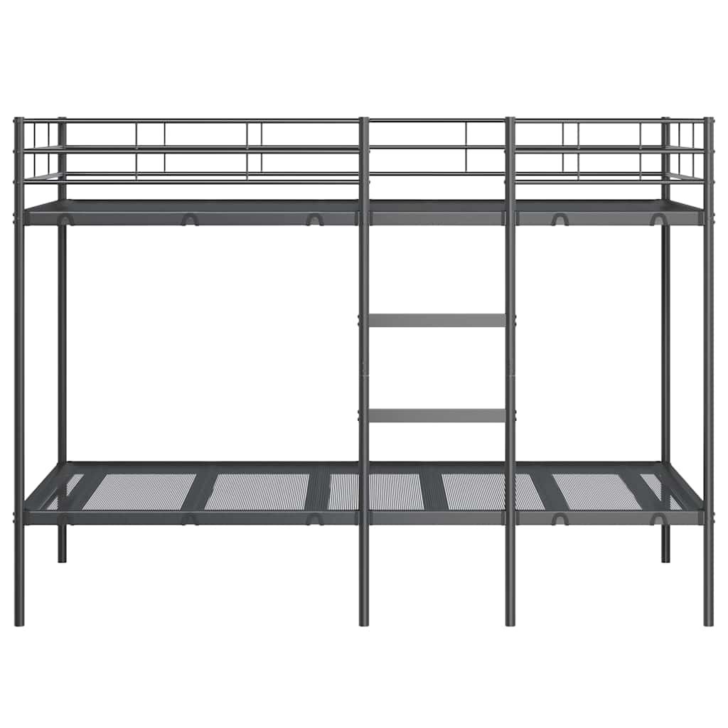 vidaXL Stapelbed zonder matras 107x203 cm staal zwart, foto 4