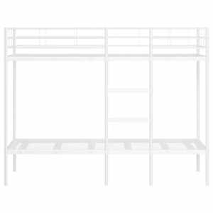 Patrová postel bez matrace bílá 80x200 cm ocel - obrázek 5