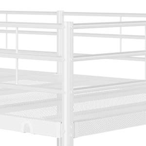 Patrová postel bez matrace bílá 80x200 cm ocel - obrázek 8