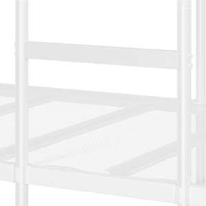 Patrová postel bez matrace bílá 80x200 cm ocel - obrázek 9