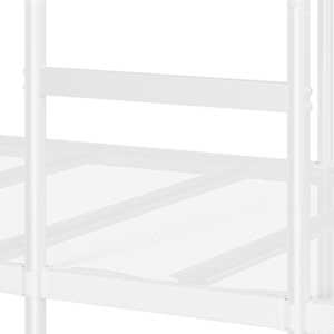 Patrová postel bez matrace bílá 107x203 cm ocel - obrázek 9