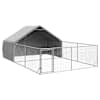 vidaXL Outdoor Dog Kennel Run 6x3x1,9 m tsingitud terasega