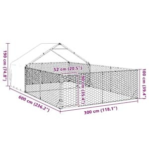 Venkovní psí kotec s výběhem 6x3x1,9 m pozinkovaná ocel - obrázek 8