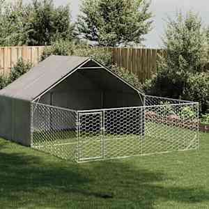 Zunanji pasji boks z izpustom 5x3x1,9 m pocinkano jeklo