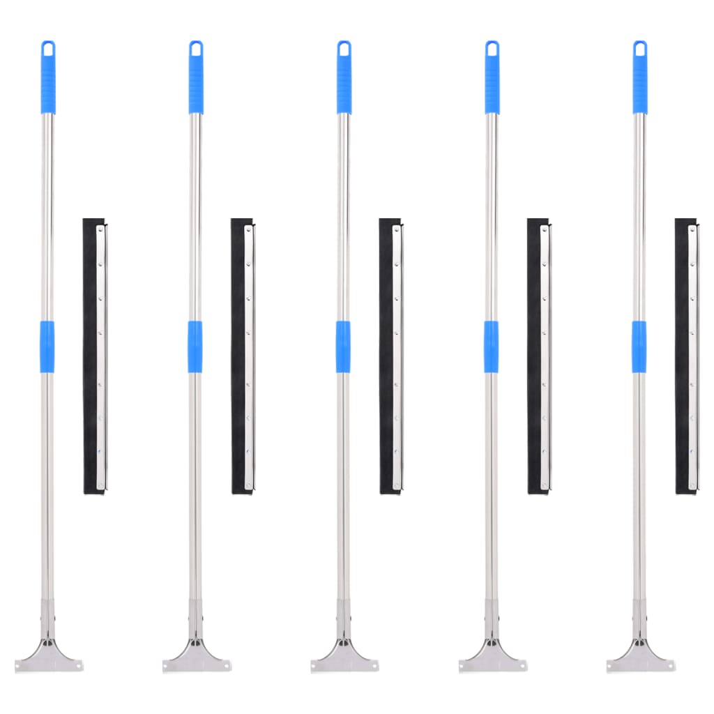 vidaXL Capete raclete de podea, 5 buc., 55x119,5 cm, oțel și cauciuc