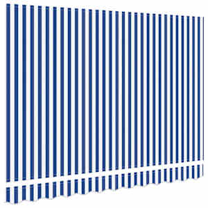 Náhradní látka na markýzu Modrá a bílá 235 x 195 cm Polyester - obrázek 4