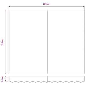 Náhradní látka na markýzu Modrá a bílá 235 x 195 cm Polyester - obrázek 9