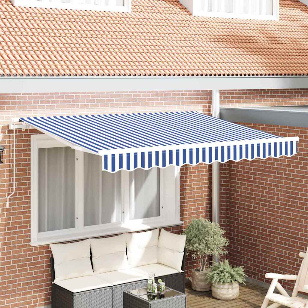 Markiseudskiftningsdug til 3.5m x 2m ramme blå og hvid