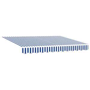 vidaXL Varikatuse asenduskangas Sinine ja Valge 330 x 195 cm Pol&uuml;ester