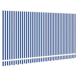 Náhradní látka na markýzu Modrá a bílá 4 x 2 m Polyester - obrázek 4