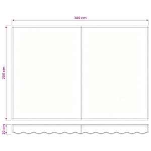 Náhradní látka na markýzu Žlutá a bílá 280 x 195 cm Polyester - obrázek 9