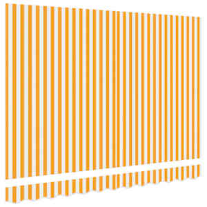 Náhradní látka na markýzu Žlutá a bílá 330 x 195 cm Polyester - obrázek 4