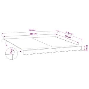 Náhradní látka na markýzu Hnědá 280 x 195 cm Polyester - obrázek 9