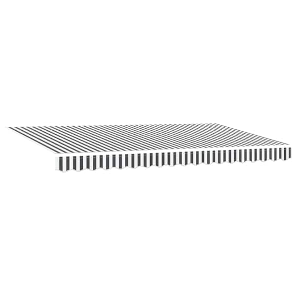 vidaXL Varikatuse asenduskangas Anthracite ja valge 380 x 195 cm