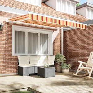 Náhradní látka na markýzu Žlutá a oranžová 3,5 x 2 m Polyester - obrázek 3