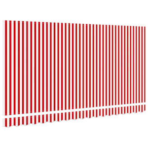 Náhradní látka na markýzu Červená a Bílá 380 x 195 cm Polyester - obrázek 4