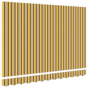 Náhradní látka na markýzu Oranžová a Černá 235 x 195 cm - obrázek 4