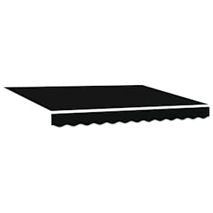vidaXL Varikatuse asenduskangas Must 330 x 245 cm Pol&uuml;ester