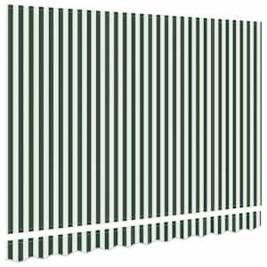 Náhradní látka na markýzu Zelená a bílá 280 x 245 cm Polyester - obrázek 4