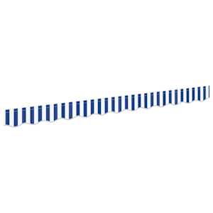 vidaXL Varikatusse katte asendamine Sinine ja Valge 230 x 20 cm
