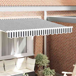 Zaslon tende Antracitna in bela 230 x 20 cm Platno
