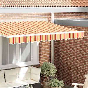 Náhradní lem markýzy Žlutá a oranžová 2,5 m Polyester - obrázek 1