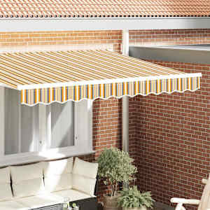 Náhradní lem markýzy Žlutá a Šedá 230 x 20 cm Polyester - obrázek 1