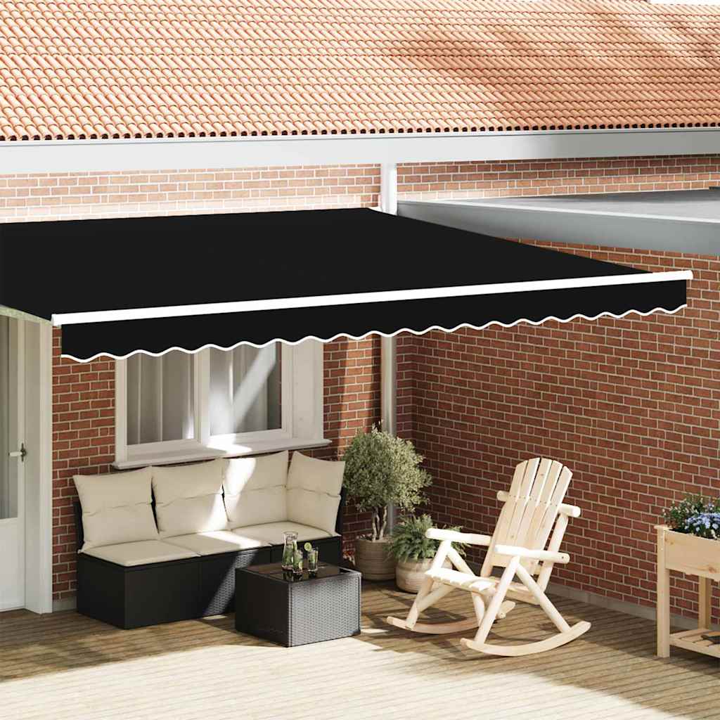 Markise Valance til 4.5 m ramme Sort 4.3x0.2 m
