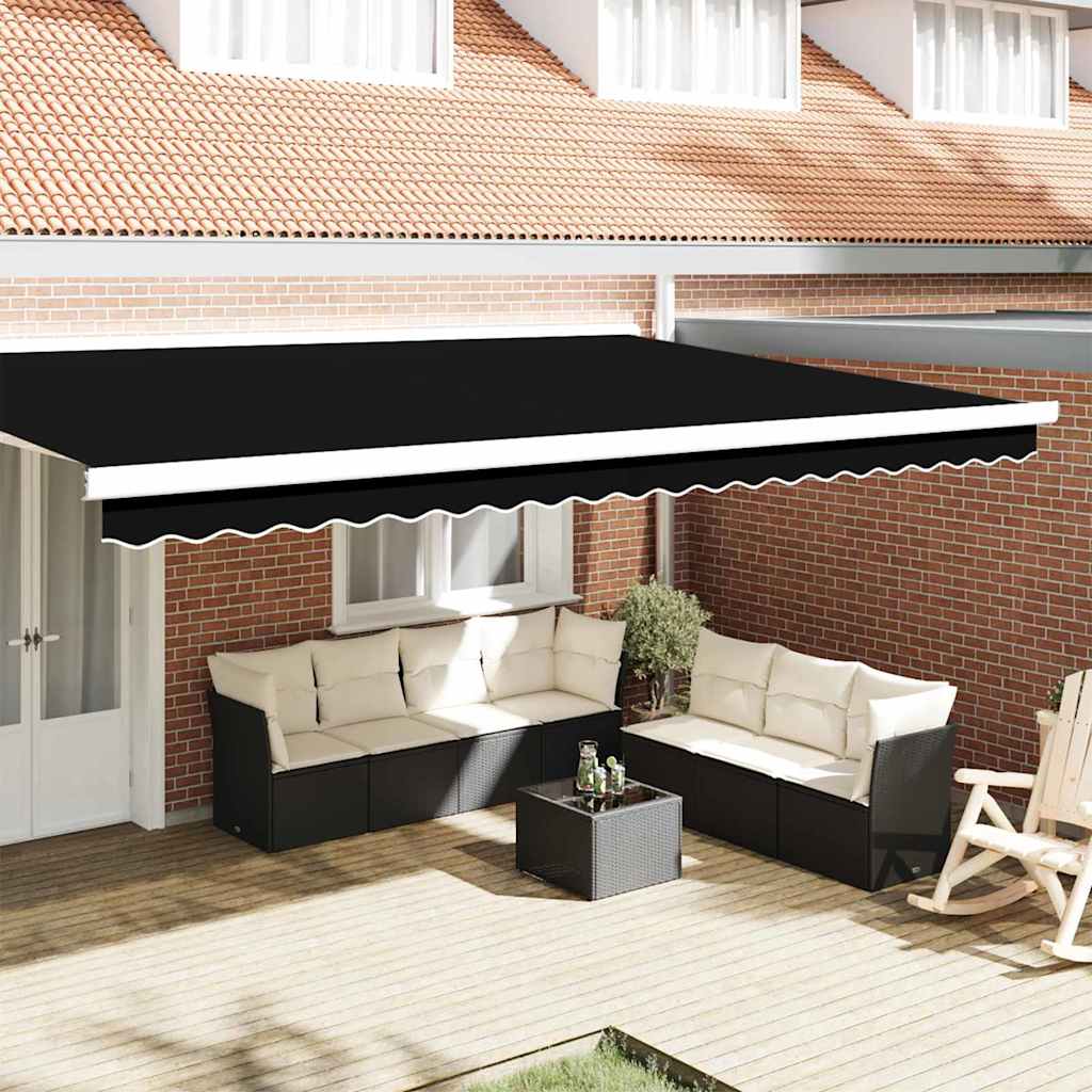 Markisevalse til 5 m ramme Sort 4.8x0.2 m