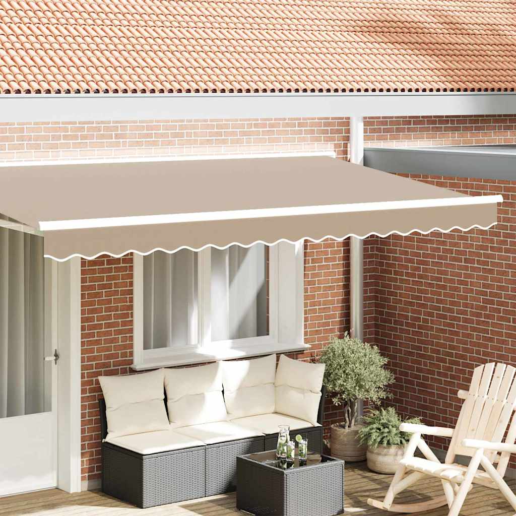 vidaXL Baldachin Bej 3.8 x 0.2 m Pânză