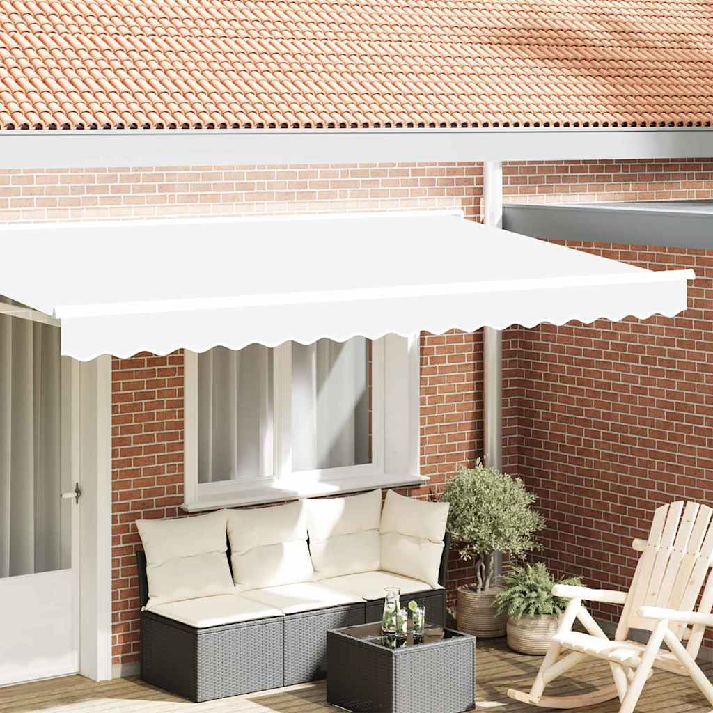 Vervangende markies volant Wit 4 m Polyester image 1