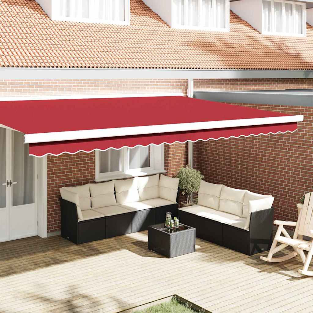 Markise Valance til 5 m ramme Rød 4.8x0.2 m